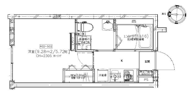 CREAL住吉 502 間取り図