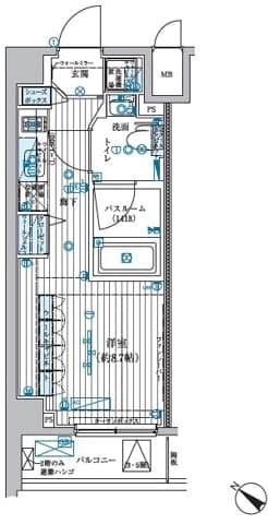 ブライズ中野南台 215 間取り図