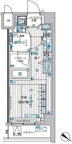 ブライズ中野南台 218 間取り図