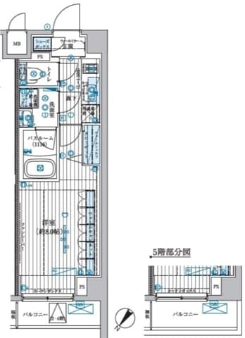 ブライズ中野南台 514 間取り図