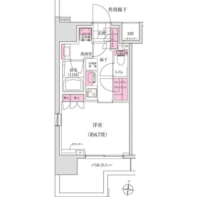 ディームス木場 0501 間取り図