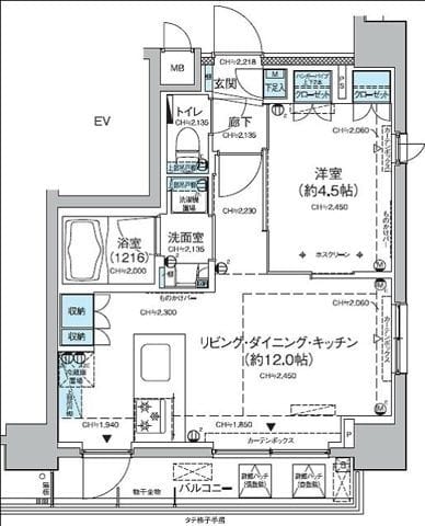 レジディア蒲田Ⅴ 1110 間取り図