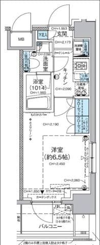 レジディア蒲田Ⅴ 1205 間取り図