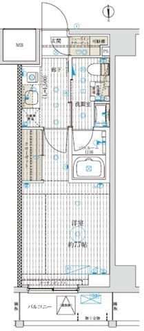 ベルグレードKAMEIDO 806 間取り図