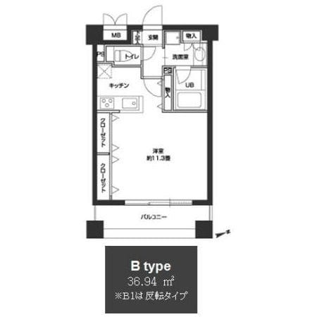 カスタリア中野 302 間取り図