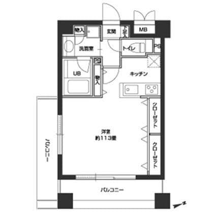 カスタリア中野 903 間取り図