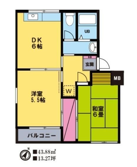 タウンコートダイキ 201 間取り図