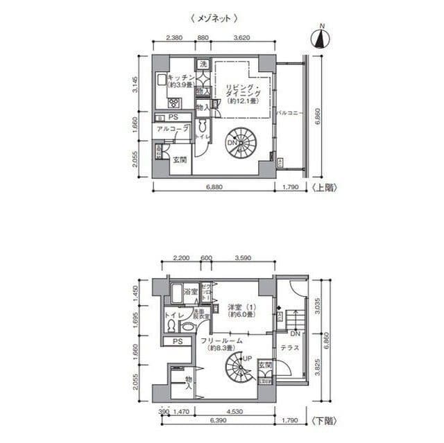 東雲キャナルコートCODAN19号棟 0107 間取り図