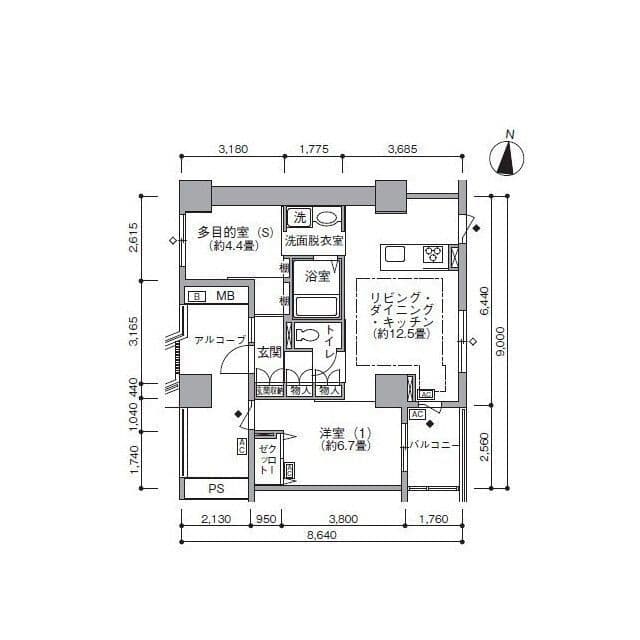 東雲キャナルコートCODAN19号棟 0409 間取り図