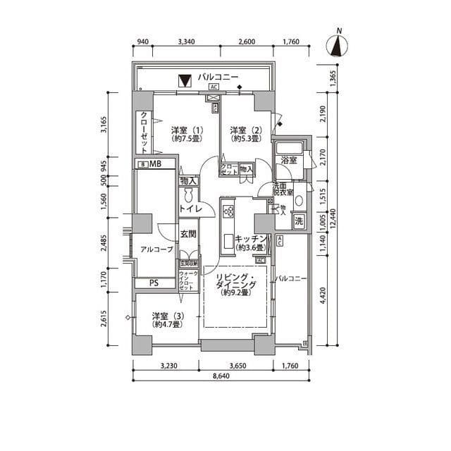 東雲キャナルコートCODAN19号棟 0506 間取り図