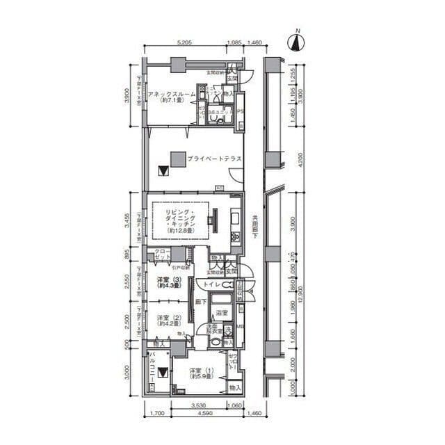 東雲キャナルコートCODAN19号棟 0901 間取り図