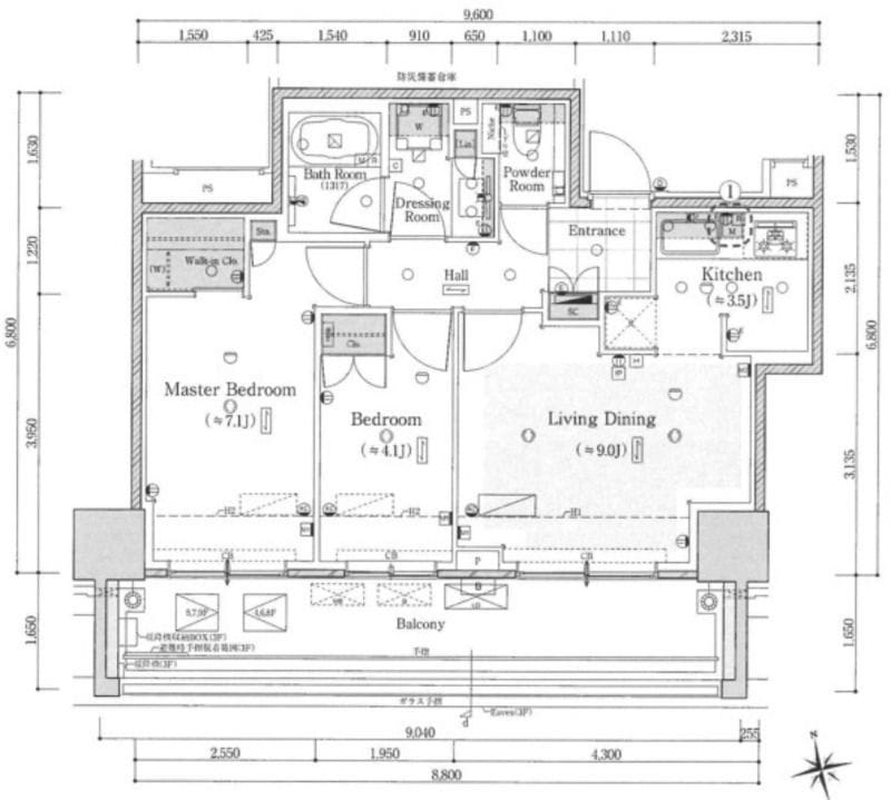 クラッシィタワー新宿御苑 706 間取り図