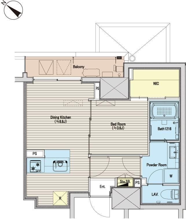 アマンE.S.K.青山 401 間取り図