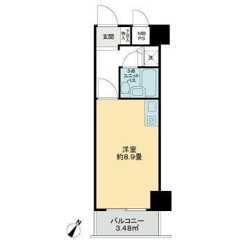 藤和シティコープ早稲田 0508 間取り図