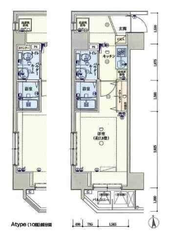バージュアル西日暮里 401 間取り図