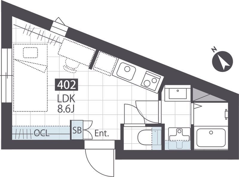 BIBLIO KITA-IKEBUKURO 402 間取り図