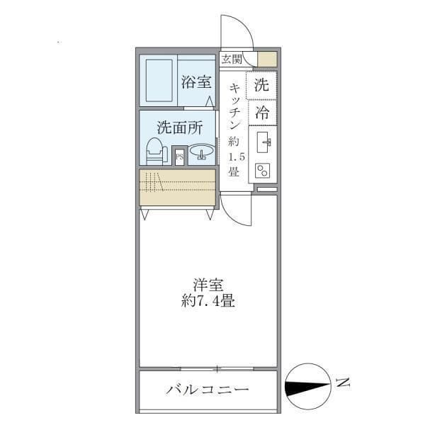 エルスタンザ綾瀬1丁目 202 間取り図