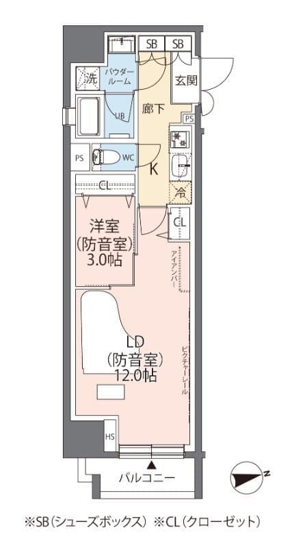 ミュージション板橋駅前 302 間取り図