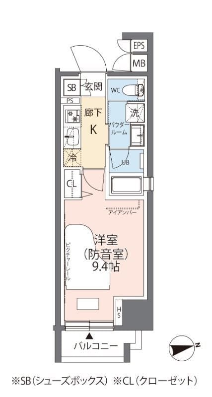 ミュージション板橋駅前 501 間取り図
