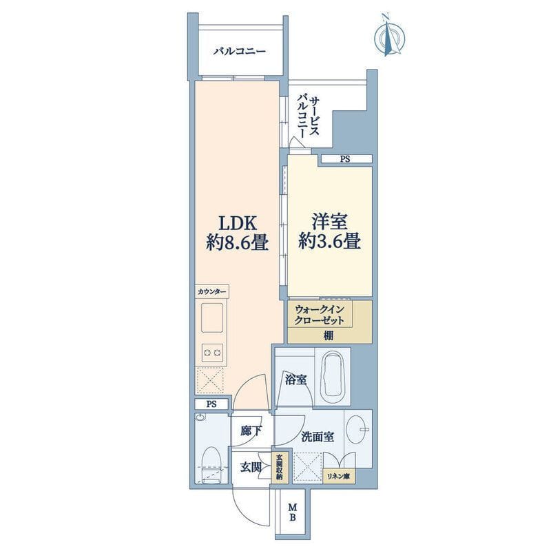 ディヴレ神楽坂 302 間取り図