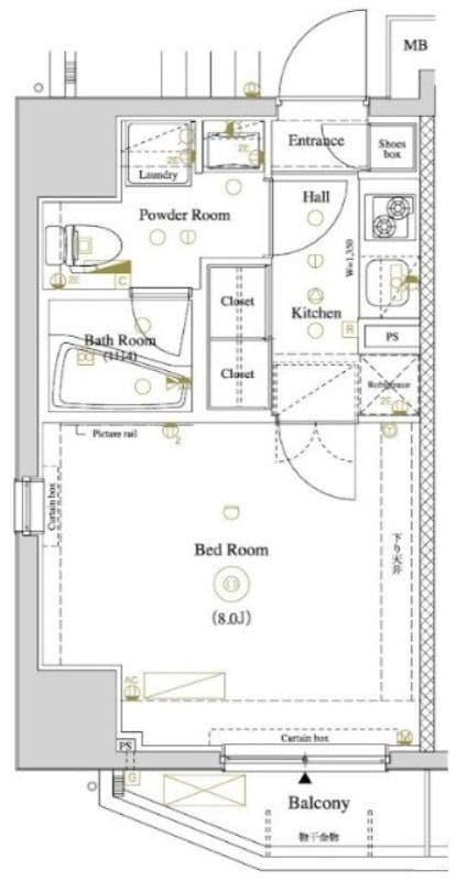 アクサス錦糸町 6F 間取り図
