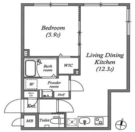 LEGALAND東新宿 203 間取り図