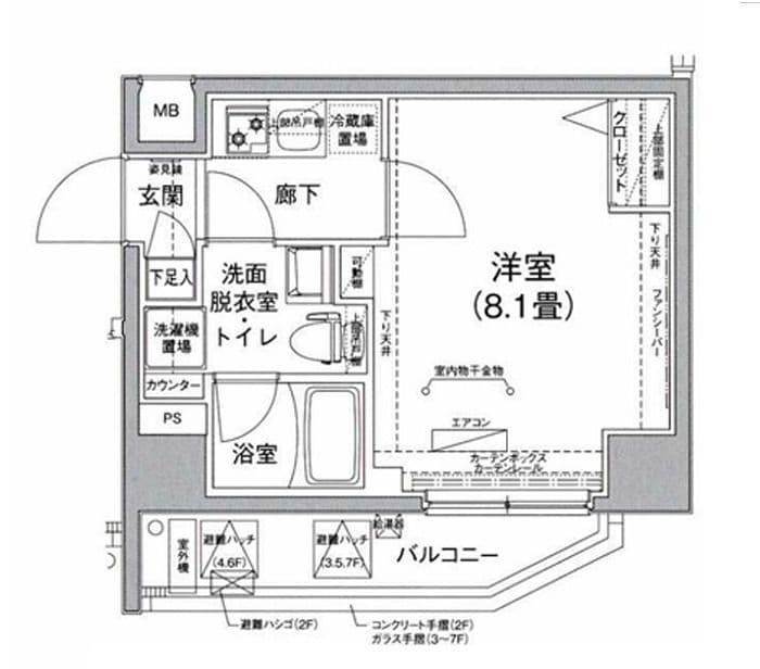アイルカナーレ向島 403 間取り図