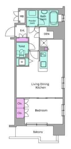 レジディア御茶ノ水 1205 間取り図