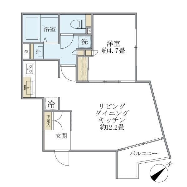 EXAM AKASAKA 104 間取り図