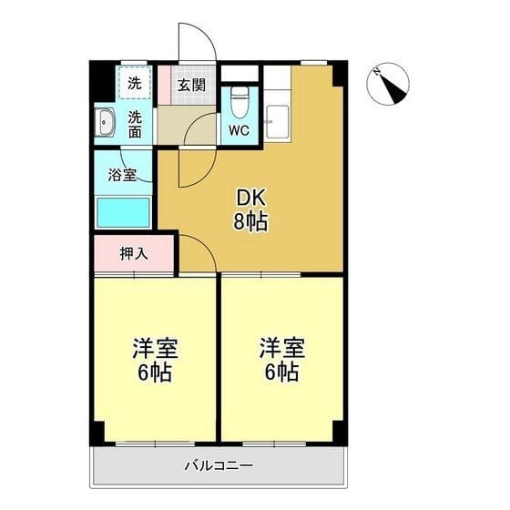 ベルヴィル杉田Ⅲファミーユ棟 603 間取り図