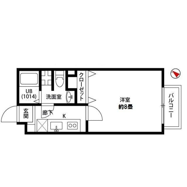 アムール 芭蕉館 102 間取り図