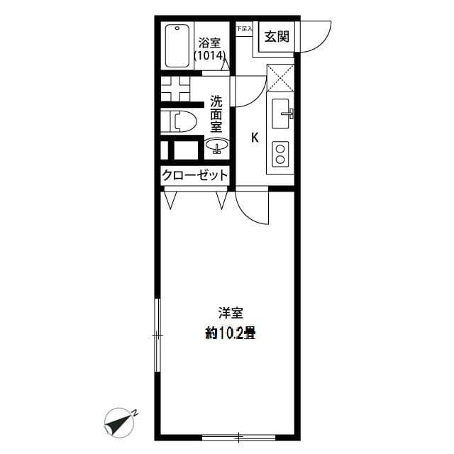 アムール 芭蕉館 203 間取り図