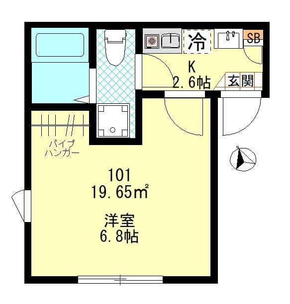 テラスシード鶴見 101 間取り図