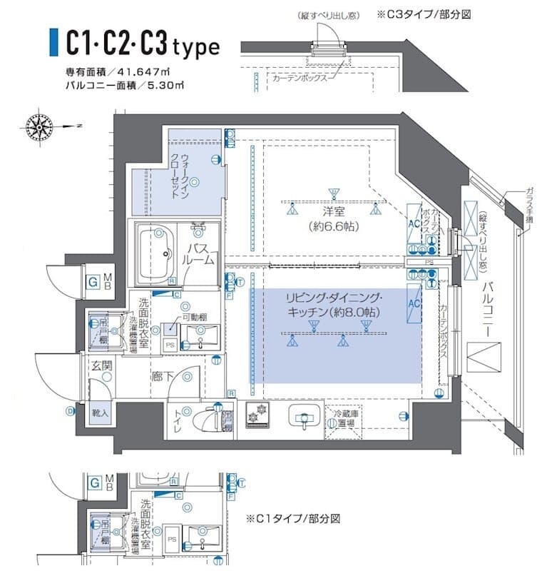 ZOOM秋葉原 1103 間取り図