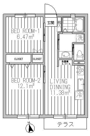 グリーンプラザ 101 間取り図