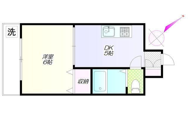 カーサ栄 205 間取り図