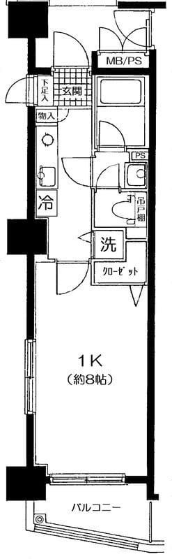 レジェンド西日暮里第二 802 間取り図