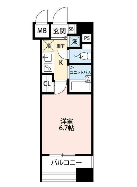ガラ・ステージ日本橋茅場町 503 間取り図