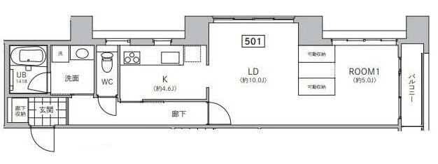 Koishikawaコロン 601 間取り図