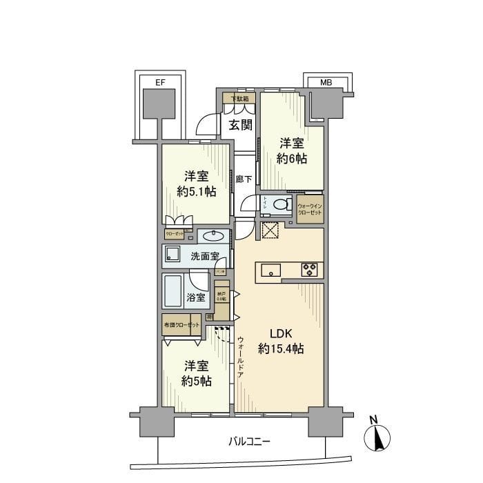 プラウドシティ東雲キャナルマークス 427 間取り図