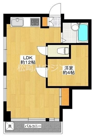 シャトー信濃 201 間取り図