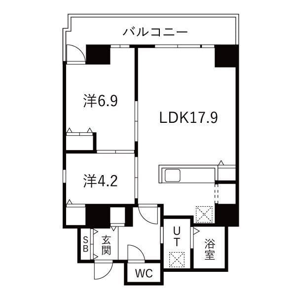 シティコート目黒2号棟 604 間取り図