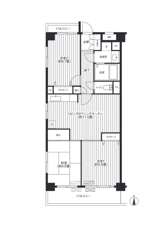 エクセラン新城 207