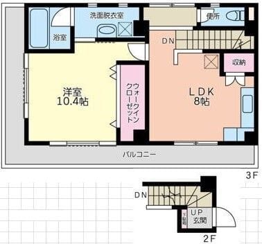 善福寺公園ビューハウス3階 12.7万円/なし/なし 間取り図