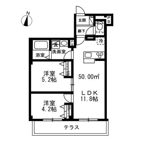 ラ・プラージュ 102 間取り図