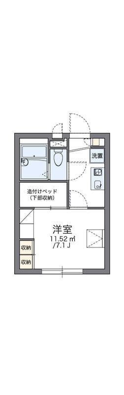 レオパレスヴェルデカーサ二俣川 201 間取り図
