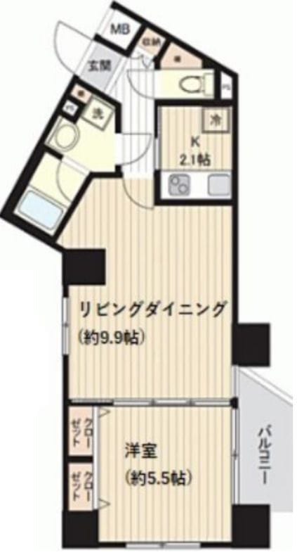 パレステュディオ南青山 304 間取り図