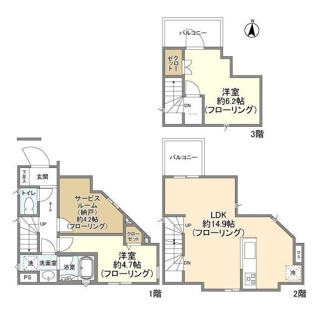 Kolet三軒茶屋 34.9万円/入力なし/なし 間取り図