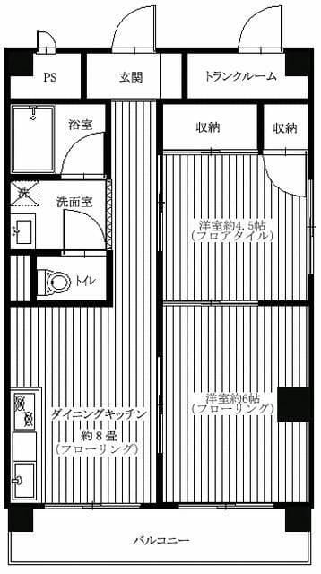 向島西田コーポ 302 間取り図