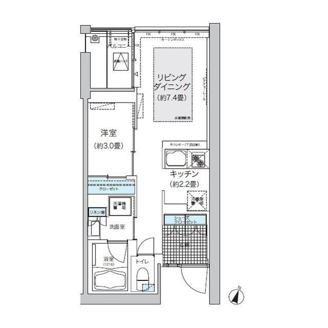 ガーデニエール砧ウエスト 437 間取り図